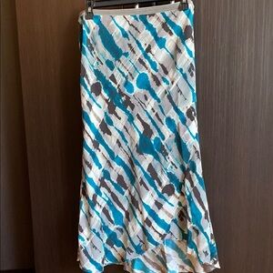 Go by Go Silk Stylish Blue and Gray Women's Skirt size S